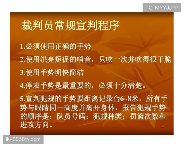 系统解析篮球裁判手势规则的标准动作与含义